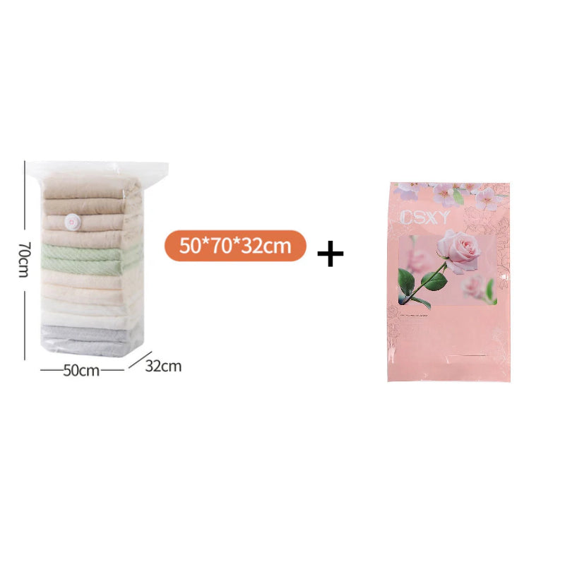Moonval Vacuum Storage Bag, Extra-Large Space Saver with Hand-Press Air Valve