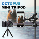 Moonval Flexible Octopus Mini Tripod, Adjustable Phone & Camera Stand with Universal Mount