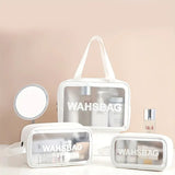 Moonval Travel Makeup Bag Set, 3-Piece Cosmetic Organizer Pouches for Toiletries & Beauty Essentials