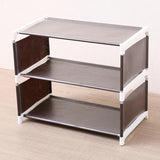 Moonval 4-Tier Small Shoe Rack, Compact Space-Saving Organizer for Entryway, Closet & Bedroom