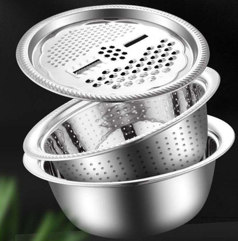 Moonval Multifunction Stainless Steel Sink, Multi-Purpose Kitchen Wash Basin with Integrated Workstation
