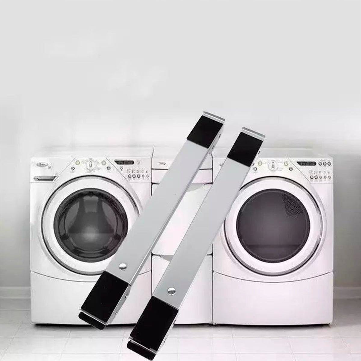 Moonval Appliance Base Stand, Adjustable Heavy-Duty Rolling Platform for Washer, Dryer & Refrigerator