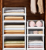 Moonval Stackable Storage Baskets, Foldable Closet Organizers for Clothes, Toys & Home Storage