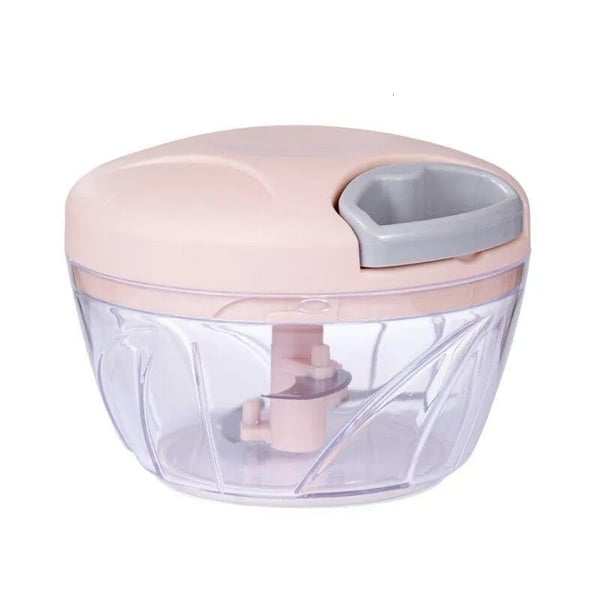 Moonval Pull-Cord Vegetable Chopper, Manual Food Processor with Stainless Steel Blades