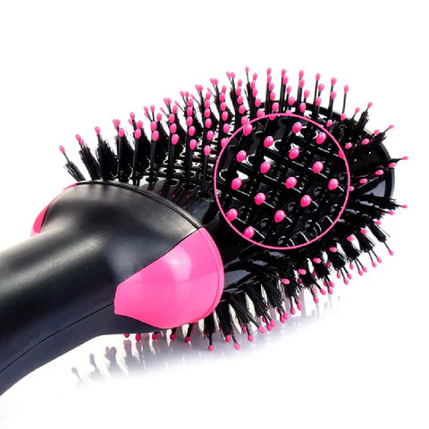Moonval 3-in-1 Hot Air Styling Brush, Hair Dryer, Straightener & Volumizer for Smooth Hair