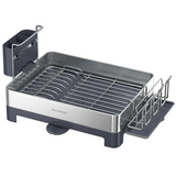 Moonval Full-Size Steel Dish Drying Rack, Premium Kitchen Dish Drainer with Utensil Holder