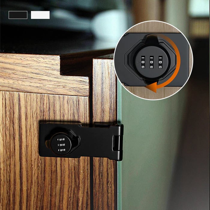 Moonval Cabinet Combination Lock, Keyless 3-Digit Security Latch for Doors & Drawers