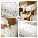 Moonval Large Dustproof Storage Bag, Foldable Blanket and Clothes Organizer with Zipper