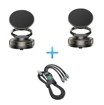 Moonval Vacuum Magnetic Car Phone Mount, Hands-Free Suction Holder with 360° Rotation
