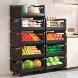 Moonval 4-Tier Storage Shelf, Multi-Purpose Freestanding Organizer for Kitchen, Bathroom & Laundry