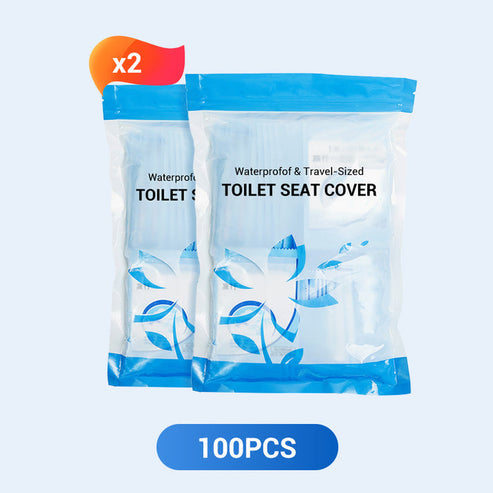 Moonval Disposable Toilet Seat Covers, Biodegradable Universal Travel Liners, 100-Pack