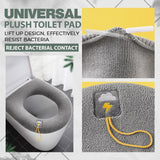 Moonval Plush Toilet Seat Cover, Universal Washable Cushion with Convenient Lift Handle