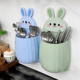Moonval Rabbit Wall Organizer, Adhesive Storage Rack for Bathroom, Desk & Daily Essentials
