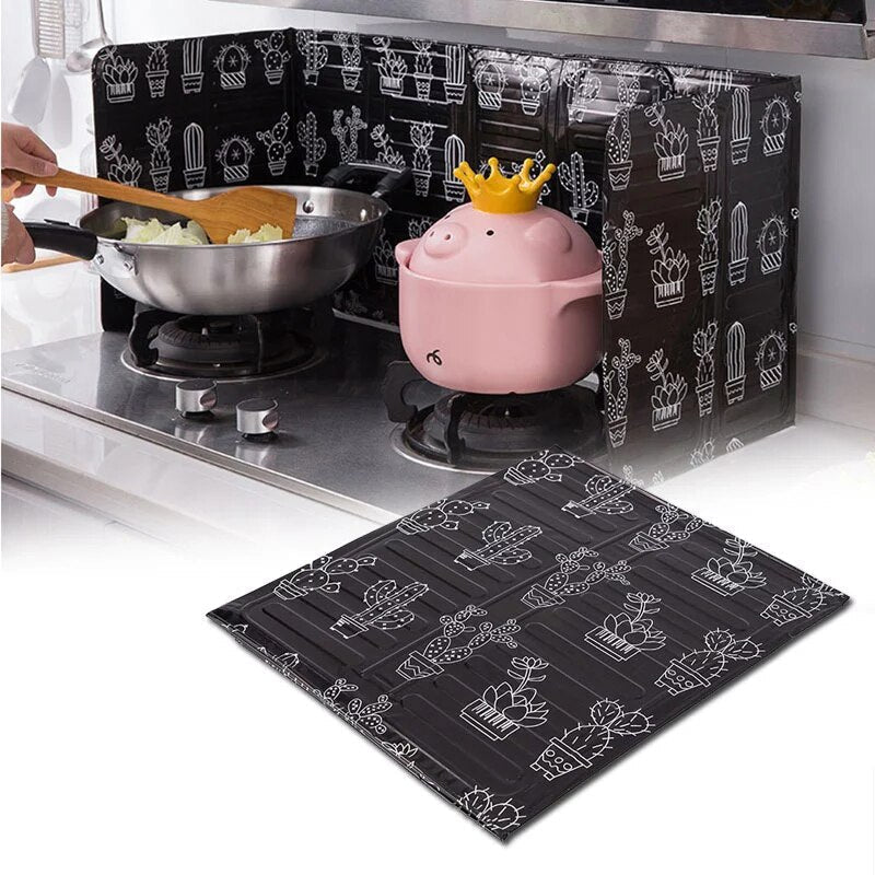 Moonval Foldable Stove Splash Guard Set, 2-Pack Oil Splatter Shield for Kitchen Cooking