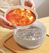 Moonval Round Aluminum Air Fryer Liners, Disposable Oil-Resistant Foil Trays for Air Fryers