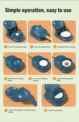Moonval 2-in-1 Dumpling Maker, Multifunction Dumpling Press & Dough Cutter for Homemade Dumplings