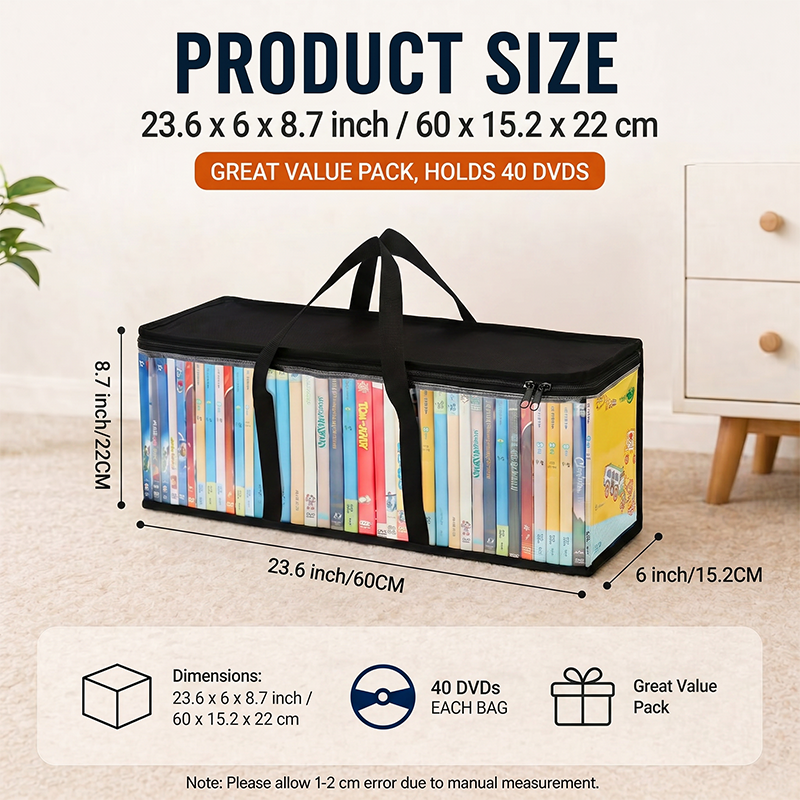 Moonval Extra-Large Clear Storage Bag with Reinforced Handles and Zipper – Foldable Moving and Clothes Organizer