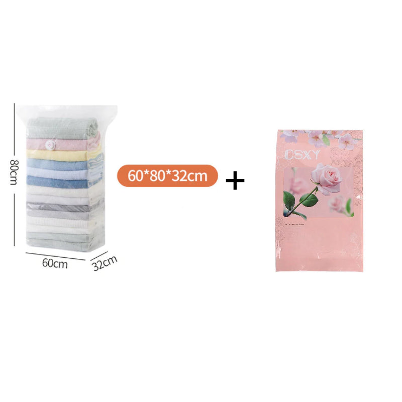 Moonval Vacuum Storage Bag, Extra-Large Space Saver with Hand-Press Air Valve