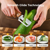 Moonval Multi-Functional Vegetable Peeler, Stainless Steel Kitchen Peeler for Fruits & Vegetables