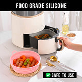 Moonval Reusable Silicone Air Fryer Grill Pan Basket, Non-Stick Food Grade Baking Tray