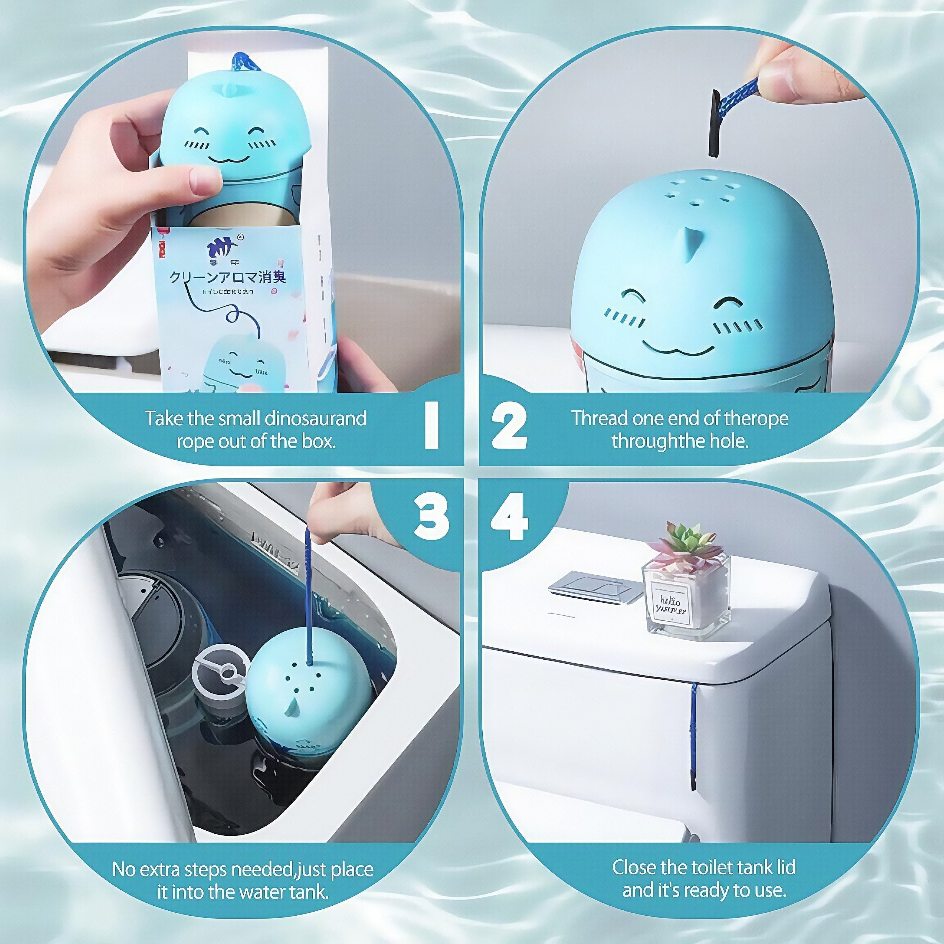Moonval Magic Toilet Cleaner Tablets, Deodorizing Toilet Bowl Cleaner for Stain & Odor Removal