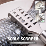 Moonval Stainless Steel Fish Scale Scraper, Handheld Descaler with Ergonomic Handle