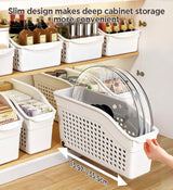 Moonval Pull-Out Pantry Organizer, Rolling Kitchen Cabinet Storage Shelf with Wheels