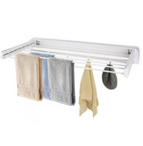 Moonval Wall-Mounted Folding Drying Rack, Retractable Space-Saving Clothes Airer
