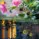 Moonval Solar Bee Garden Light, Hanging Waterproof LED Outdoor Lantern for Patio, Yard & Garden