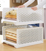 Moonval Stackable Storage Baskets, Foldable Closet Organizers for Clothes, Toys & Home Storage