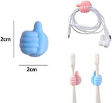 Moonval Thumbs-Up Wall Hook, Self-Adhesive Holder for Keys, Cables & Small Accessories