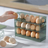 Moonval 3-Tier Egg Holder for Fridge, 30-Egg Stackable Refrigerator Storage Organizer
