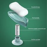 Moonval Leaf Soap Holder, Self-Draining Suction Cup Dish for Bathroom & Kitchen