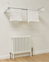 Moonval Wall-Mounted Folding Drying Rack, Retractable Space-Saving Clothes Airer