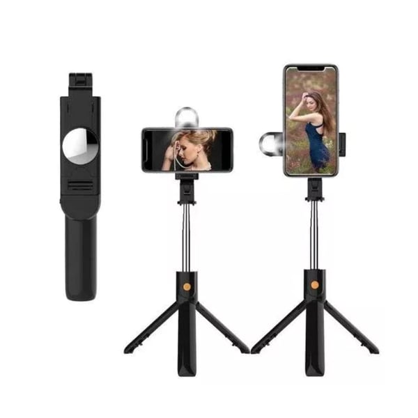 Moonval Bluetooth Selfie Stick Tripod with LED Fill Light and Wireless Remote