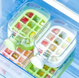 Moonval 2-in-1 Ice Cube Water Bottle, 500ml Leakproof Bottle with Built-In Ice Cube Tray