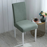 Moonval Stretch Chair Covers, 6-Pack Waterproof Textured Dining Chair Slipcovers Universal Fit