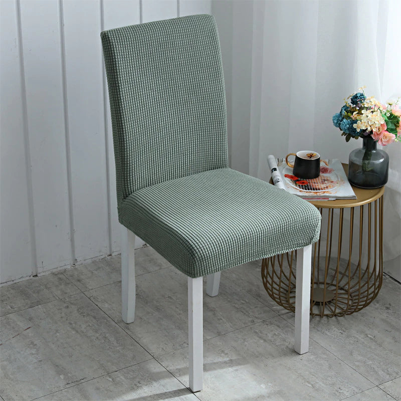 Moonval Stretch Chair Covers, 6-Pack Waterproof Textured Dining Chair Slipcovers Universal Fit