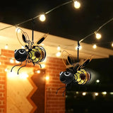Moonval Solar Bee Garden Light, Hanging Waterproof LED Outdoor Lantern for Patio, Yard & Garden