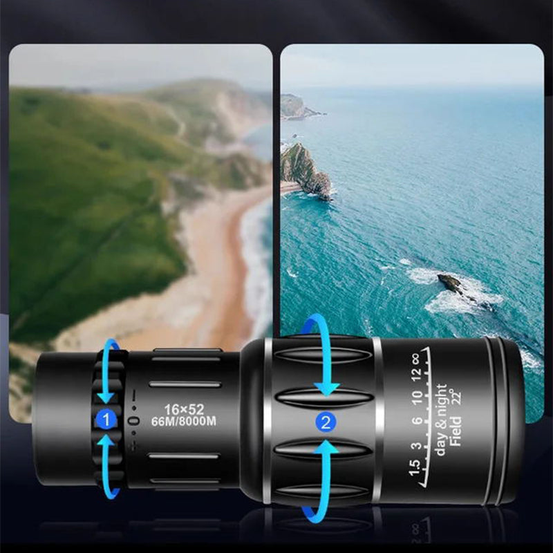 Moonval Portable Monocular Telescope, High-Magnification Waterproof Scope for Bird Watching & Travel