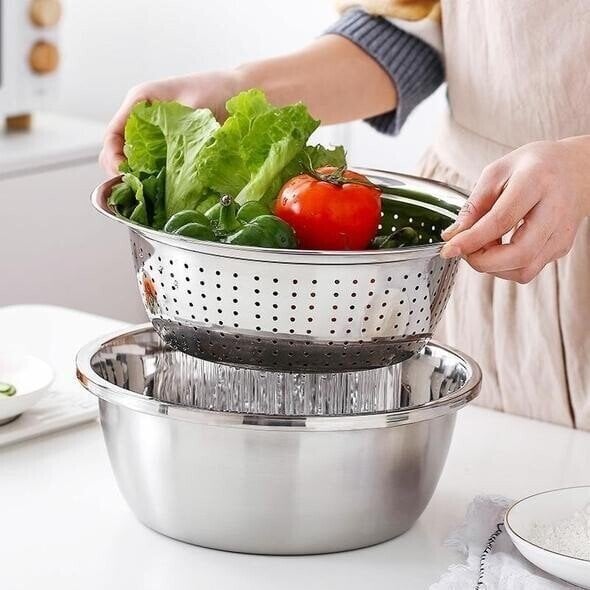 Moonval Multifunction Stainless Steel Sink, Multi-Purpose Kitchen Wash Basin with Integrated Workstation