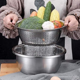 Moonval Multifunction Stainless Steel Sink, Multi-Purpose Kitchen Wash Basin with Integrated Workstation