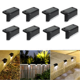 Moonval Solar Step Lights, 4-Pack Waterproof LED Outdoor Deck & Stair Lights for Garden