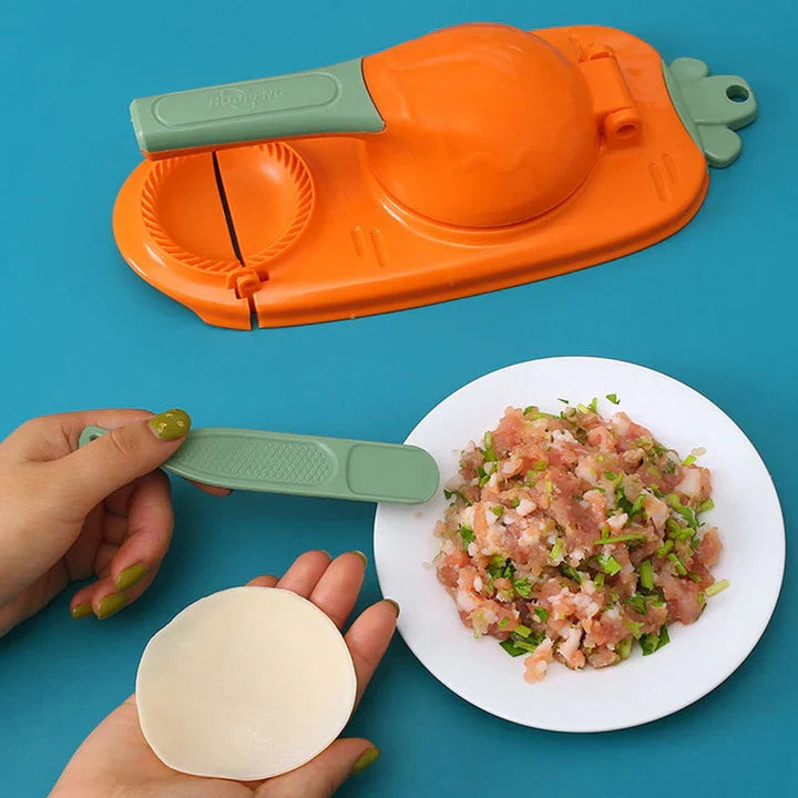 Moonval 2-in-1 Dumpling Maker Press, Dough Press & Dumpling Mold Kitchen Tool