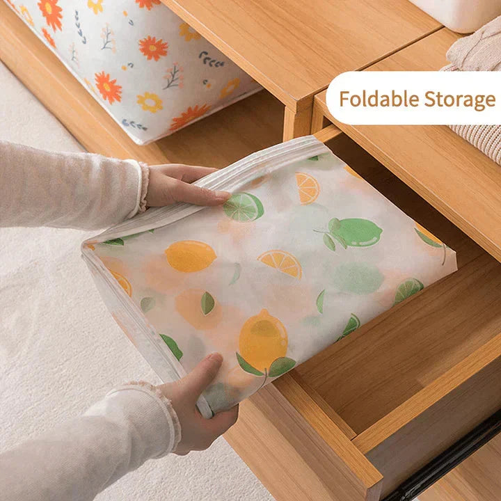 Moonval Large Dustproof Storage Bag, Foldable Blanket and Clothes Organizer with Zipper