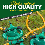 Moonval 360° Rotating Garden Sprinkler, Multi-Nozzle Lawn Watering System with Stable Base