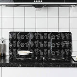 Moonval Foldable Stove Splash Guard Set, 2-Pack Oil Splatter Shield for Kitchen Cooking