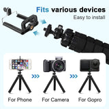 Moonval Flexible Octopus Mini Tripod, Adjustable Phone & Camera Stand with Universal Mount