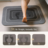 Moonval Non-Slip Floor Rug, Super Absorbent Quick-Dry Bathroom & Kitchen Mat