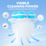 Moonval Floating Lint Catcher, Reusable Laundry Hair Filter Mesh Bag for Washing Machines